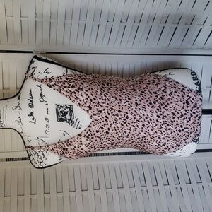 Lovebird animal print backless one piece swimming suit size  M